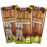 Dog Choc Hundeschokolade mit Pansen3 x 100g Zartschmelzende Schokolade mit speziellen Rezepturen nur für Hunde