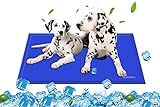 Lauva Haustier Kühlmatte, Pet Dog Cooling Mat Kühlmatte für Hund & Katzen Haustier Eismatte Selbstkühlende Matte Hunde Kühl Hundedecke Kaltgelpad Haustier Matte für Kisten, Hundehütten Betten
